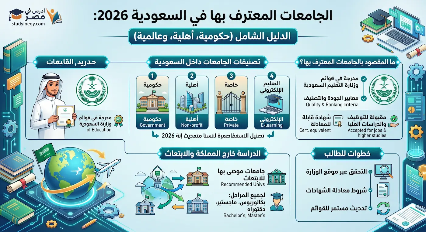 الجامعات المعترف بها في السعودية