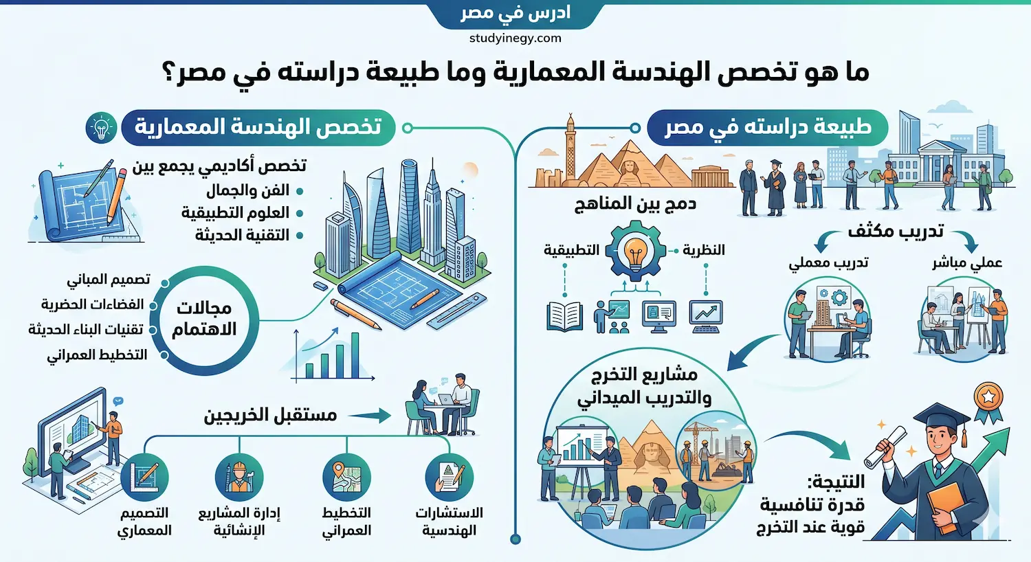 دراسة تخصص الهندسة المعمارية في مصر