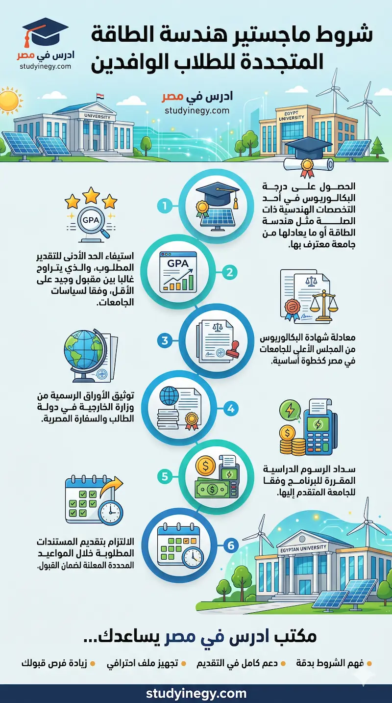 شروط ماجستير هندسة الطاقة المتجددة