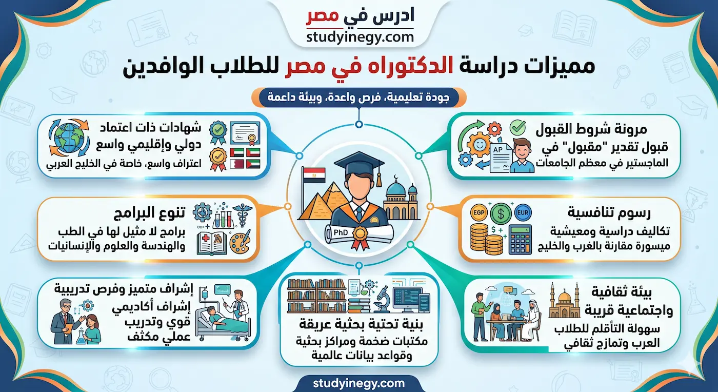 تكاليف دراسة الدكتوراه في مصر للوافدين