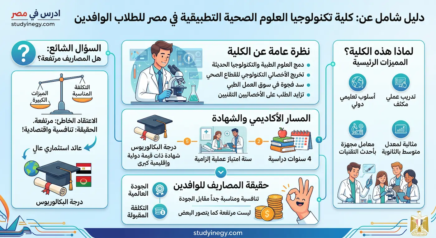 مصاريف كلية تكنولوجيا العلوم الصحية التطبيقية